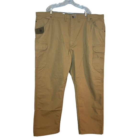 WRANGLER Riggs COOL VANTAGE Workwear Ranger Work Pants Khaki Canvas 50x32 - Picture 1 of 7